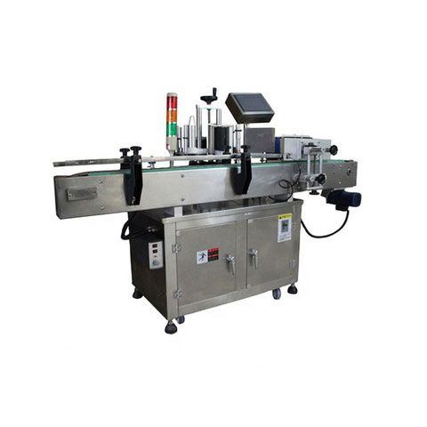 FK814 Fineco China Automatic Top And Bottom Label Applicator With Feeder Device Upper and lower flat labeling machine