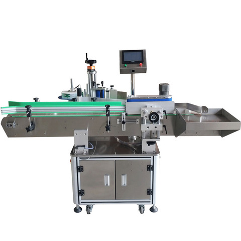 Wanhe Automatic double side labeling machine, labeling machine round bottles ,sticker labeling machine with date print