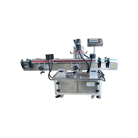 Hig Automatic Top Side Flat Surface Labeling Machines Manufacture From China For One Or Two Labels Lid Labeling Equipment