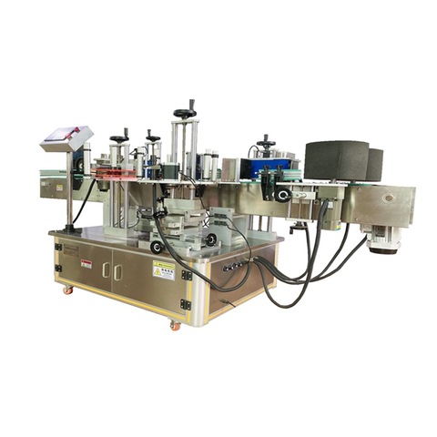 Automatic top side flat surface Labeling Machines manufacturer from China with one or two labels, lid labeling equipment