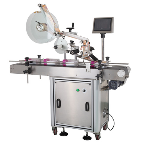 Automatic Top Labeling Machine on Eye Shadow box