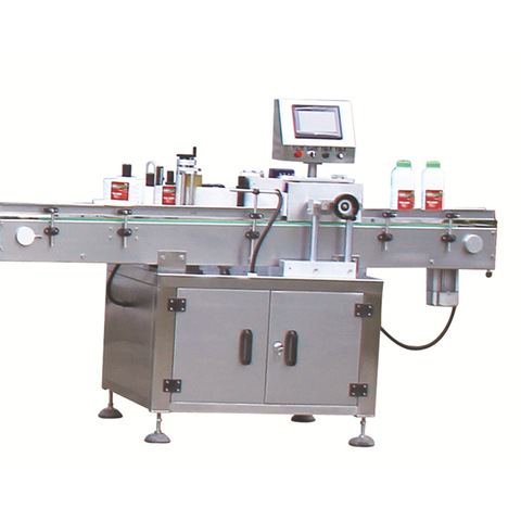 Online Automatic label applicator for sachet bags