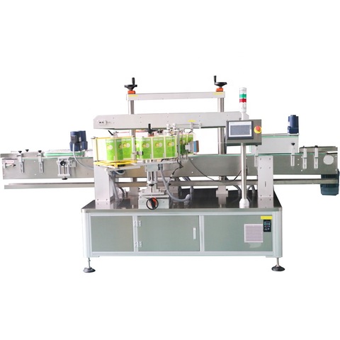 5 galons bottle top labeling machine water top film seal and shrinking machine