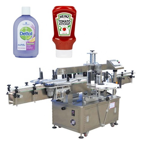 Label applicator easy to operate Automatic High Speed Desktop Double Size Label Applicator Round Can Bottle Labeling machine