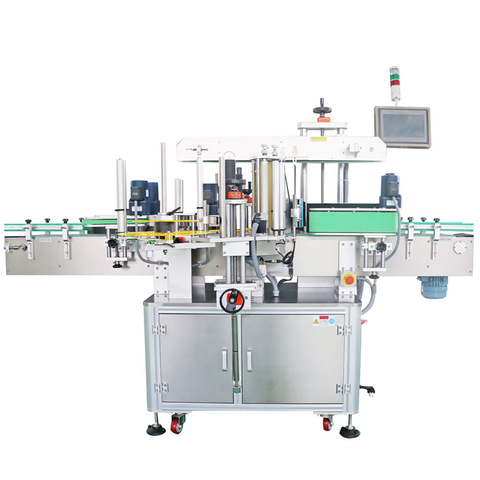 PLC control Scratch Card Flat Surface Bottle Pouch Automatic Labeling Sticking Machine For Cosmetics