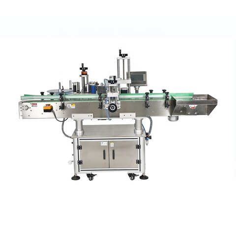 Automatic square bottle bopp label two side labeling machine