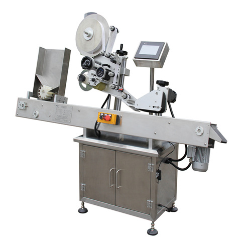 semi automatic self adhesive label labeling machine for round bottle with date code printer