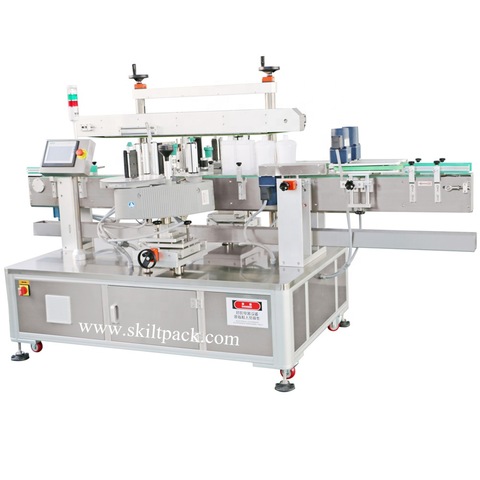 High Speed Automatic Double Side Labeled Machines For Round Or Flat Bottles Boxes Small Bottle Cosmetic Label Printing Machine