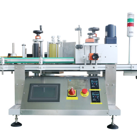 PLC Control Product Line Custom Automatic Flat Bag Labeling Machine