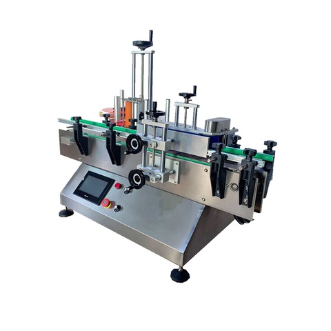 Glass bottle labeling machine for tin with top grade commercial single side plastic cup tube labeller for front &back for