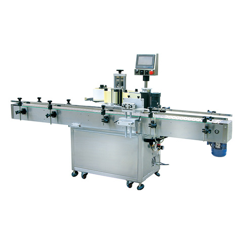 Automatic square bottle three sides labeling machine with single label