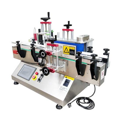 MT-50B Semi Automatic Tabletop Vial Labeller Small Round Glass Jars Bottles Sticker Labeling Machine with Date Printer