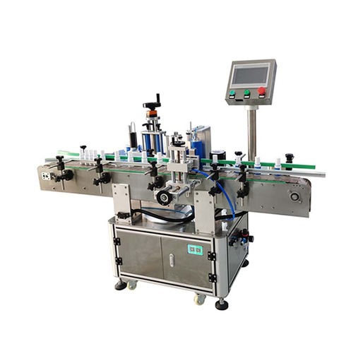 Automatic table top liquid water juice cream oil small glass plastic bottle filling capping labeling machine