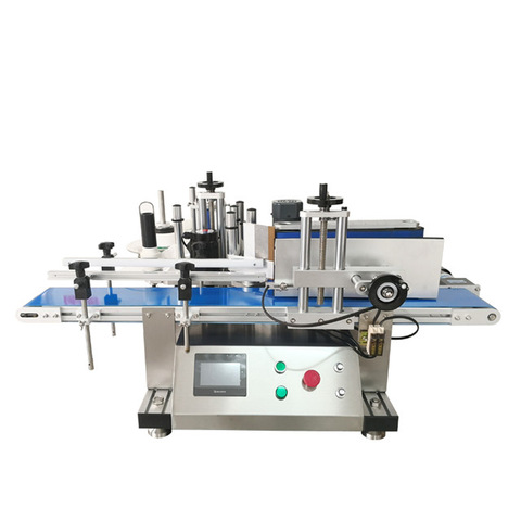 Automatic twin heads square round flat butter detergent bottle sticker auto adhesive wrap bottle shampoo labeling machine