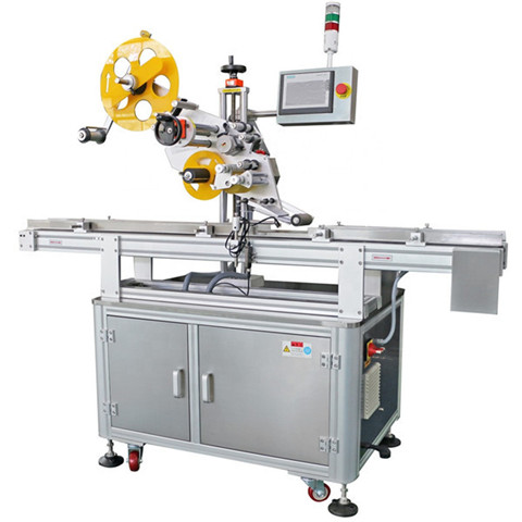 Round Bottle Labeling Machine Table Top Semi Automatic Round Bottle Labeling Machine For Cans Double Sides Labeling Machine Glass Wine PET Labeler