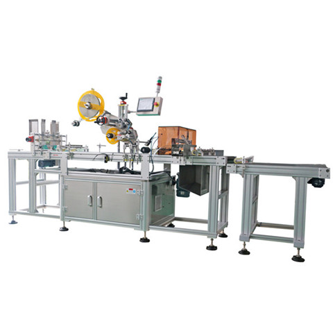 MAKWELL table top automatic round bottle labeling machine with conveyor