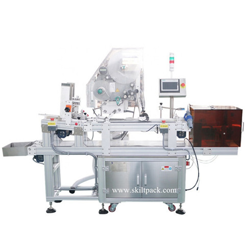 Automatic Feeding Paper Pouch Labeling Machine Plastic Bags Labeling Machine
