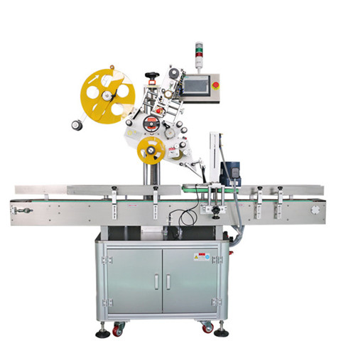 Automatic top side labeling machine tag double stickers label applicator