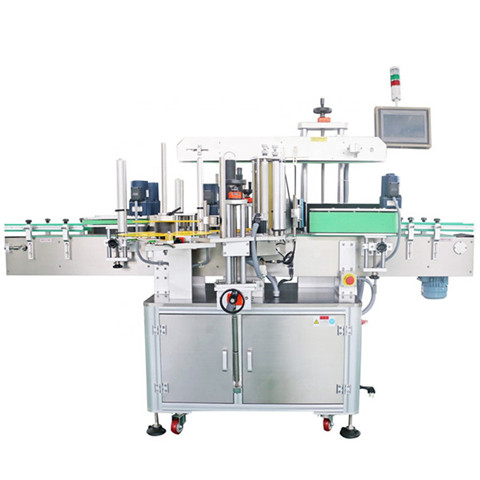 MTW automatic front back and neck wine bottle beer cans labeling machine round