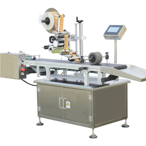 Automatic Top and Bottom Labeling Machine / Double Heads Flat Labeling Machine
