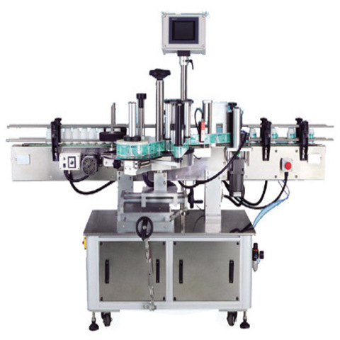 YTK Brand Best Price Tabletop Small Vial Sticker Automatic Round Bottle Labeling Machine with Conveyor