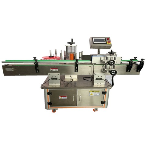 Double Labeling Machine Automatic Standard Round Bottle Positioning Double Label Labeling Machine Wine Bottle Honey Bottle Automatic Labeling Machine
