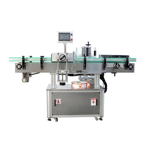 oil tin can sticker labeling machine fully automatic flat bottle 2 sides labeling machine for barrel glass plastic bottle