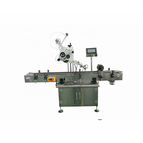 Semi Automatic Plastic Tag Sticker Labeling Machine for Flat Round Bottles Cups Label Applicator